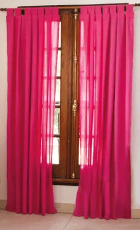 Cortina de Ambiente Coco Fucsia Lisa