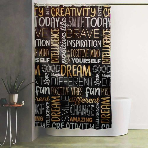 Cortina de Baño Estampada Words