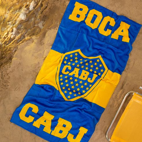 Toallón Playero Boca Juniors Azul y Oro