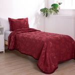 Cubrecama_jacquard_Flores_Rojo_Twin_1000