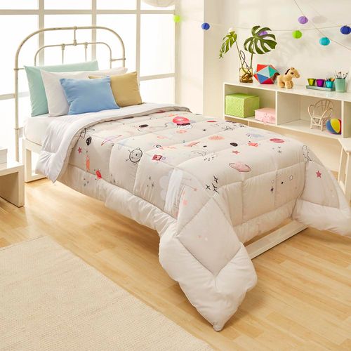 Acolchado Oro Infantil 1 1/2 plazas Cohete