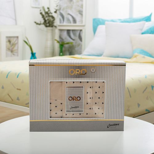 Sábanas Oro Súper King Linen  Con Embozo y Caja