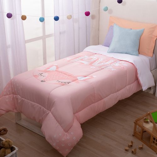 Acolchado Infantil 1 1/2 plaza Oro Fox